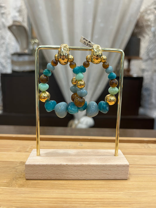 Pendientes bolas verdes