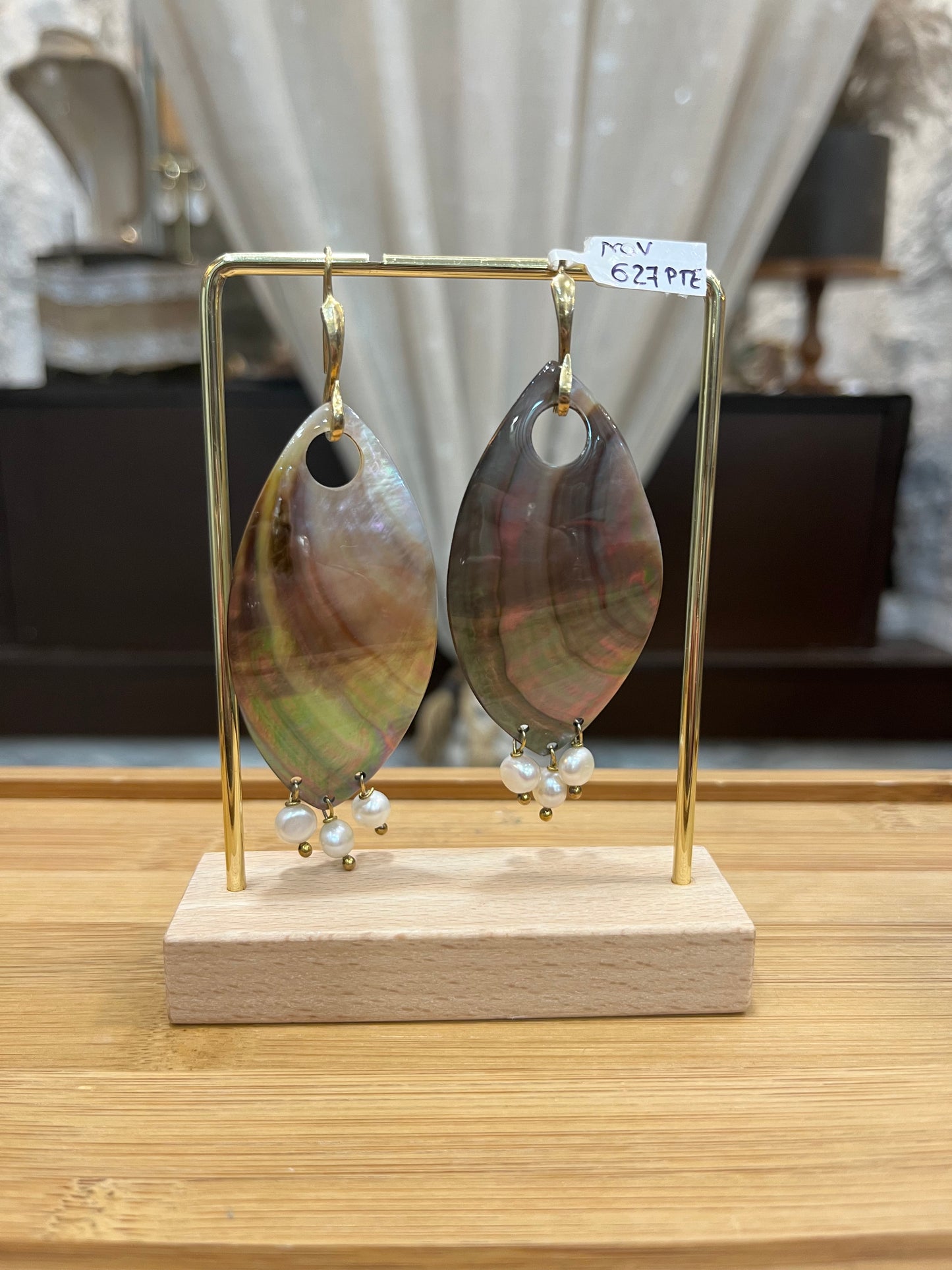 Pendientes nácar y perla