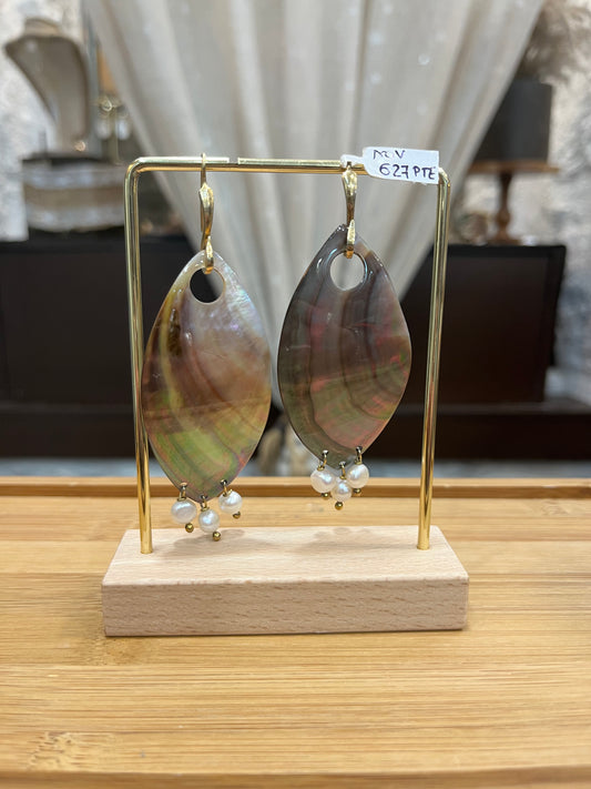 Pendientes nácar y perla