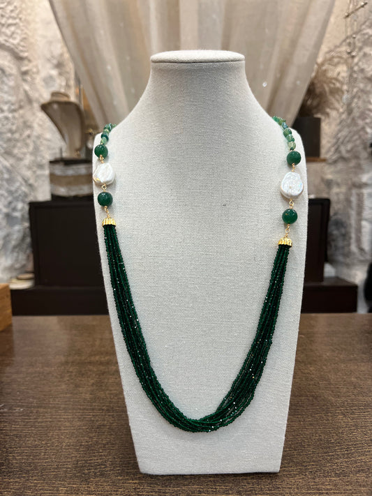 Collar largo verde
