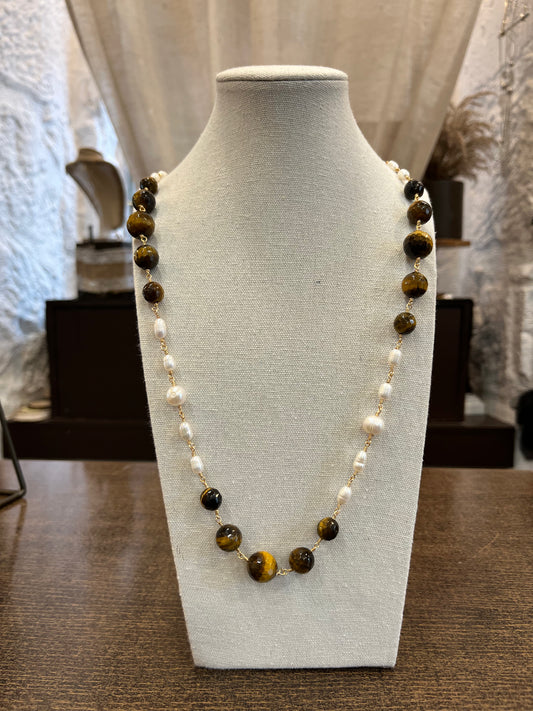 Collar largo perlas