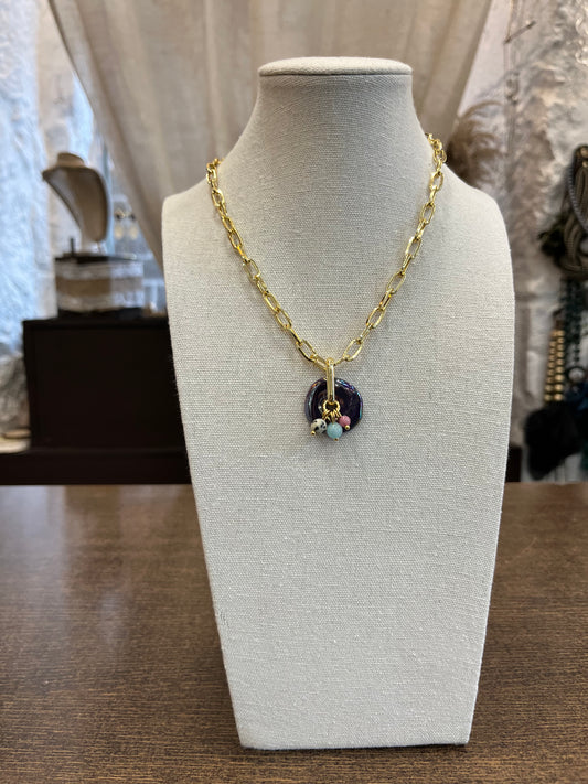 Collar circunferencia morado